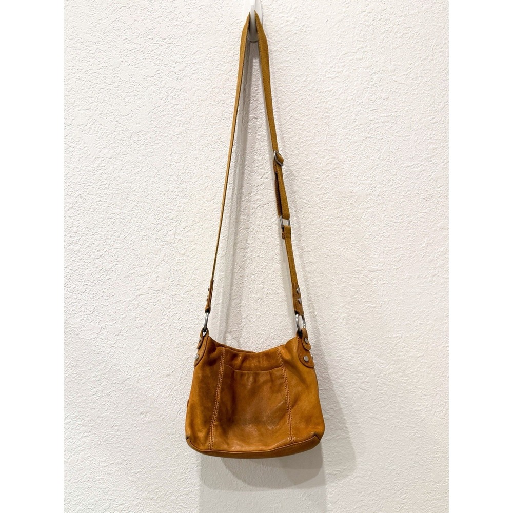 Ellington Eva Leather Crossbody Bag Tan Vintage Inspired Boho Y2K - Picture 3 of 11